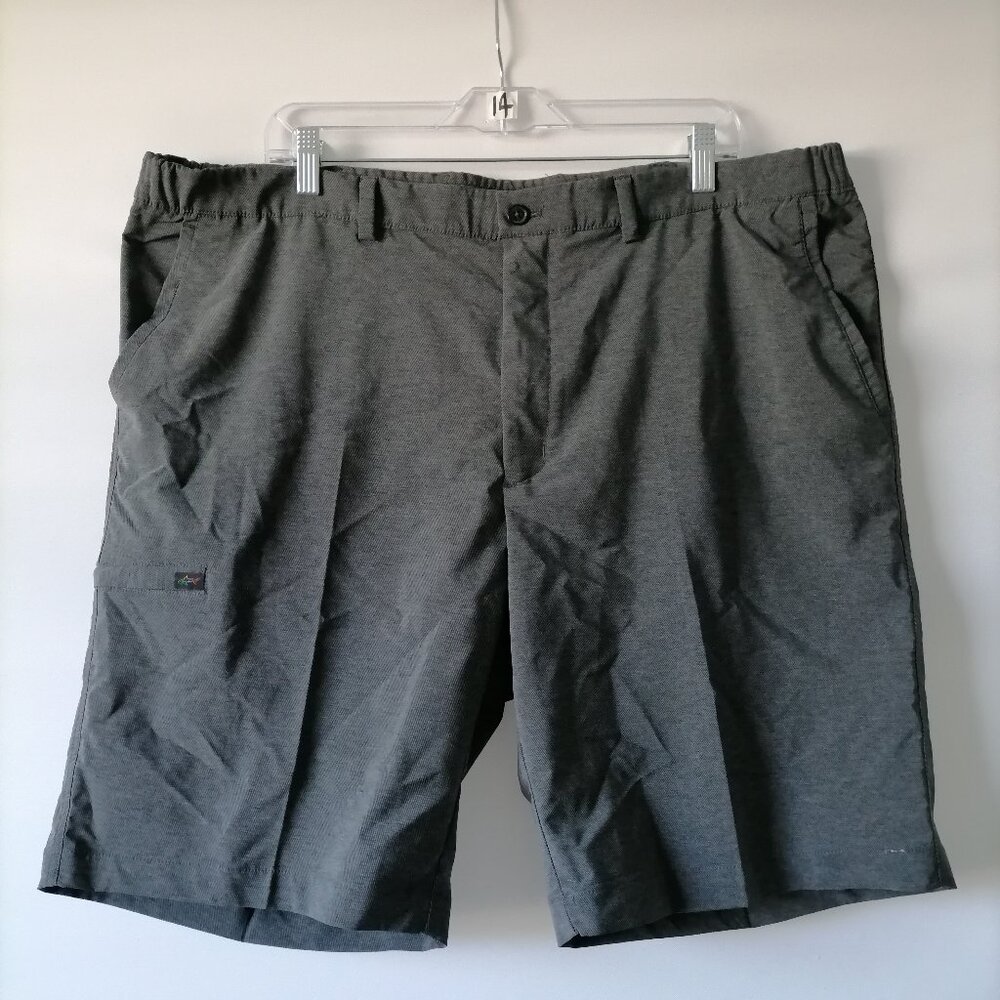 Greg Norman Mens Gray Mid Rise Flat Front Chino Shorts Size 40